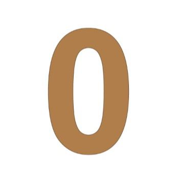 Numero 0 21cm x 3mm tipografia arial-ML1188