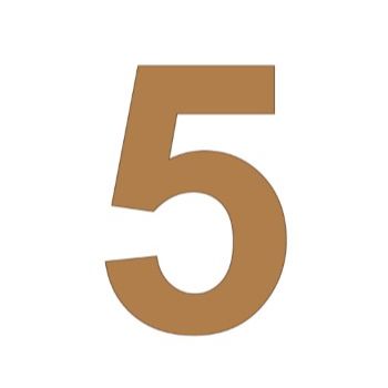 Numero 5 21cm x 3mm tipografia arial-ML1193