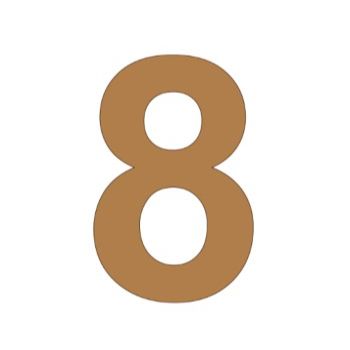 Numero 8 21cm x 3mm tipografia arial-ML1196