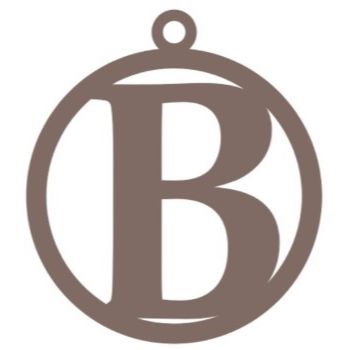 Letra b 10cm x 11cm tipografia palatino-ML1199