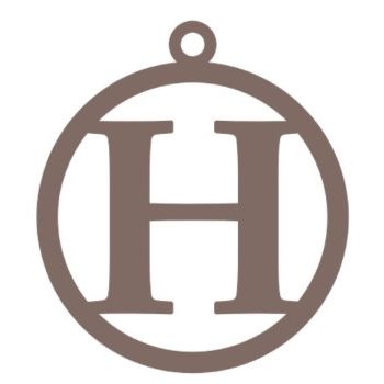 Letra h 10cm x 11cm tipografia palatino-ML1205