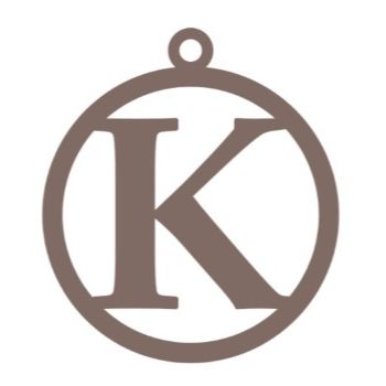 Letra k 10cm x 11cm tipografia palatino-ML1208