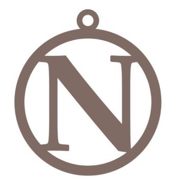 Letra n 10cm x 11cm tipografia palatino-ML1211