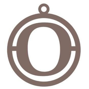 Letra o 10cm x 11cm tipografia palatino-ML1213