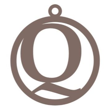 Letra q 10cm x 11cm tipografia palatino-ML1215