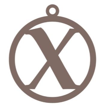 Letra x 10cm x 11cm tipografia palatino-ML1222