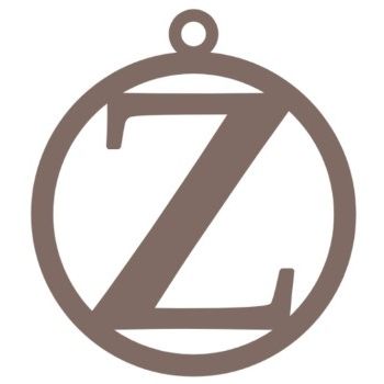 Letra z 10cm x 11cm tipografia palatino-ML1224