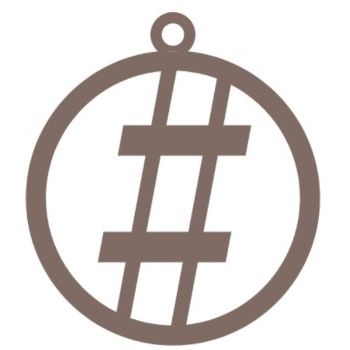 Signo # 10cm x 11cm tipografia palatino-ML1227