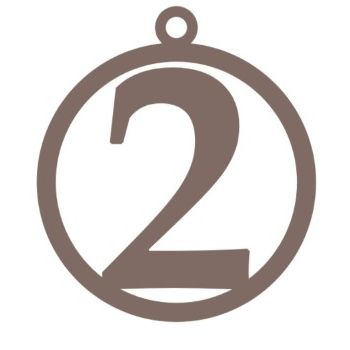 Numero 2 10cm x 11cm tipografia palatino-ML1230