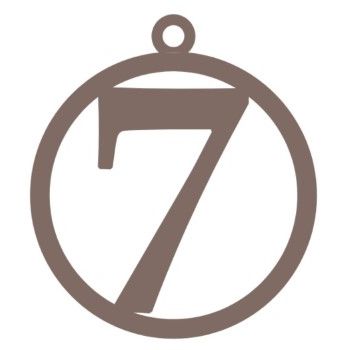 Numero 7 10cm x 11cm tipografia palatino-ML1235