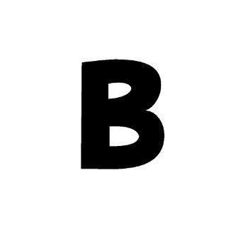 Letra b 10 cm tipografia floraless-ML1334