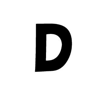 Letra d 10 cm tipografia floraless-ML1336