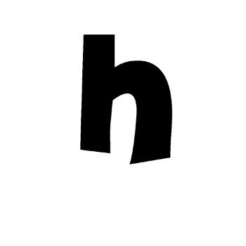 Letra h 10 cm tipografia floraless-ML1340