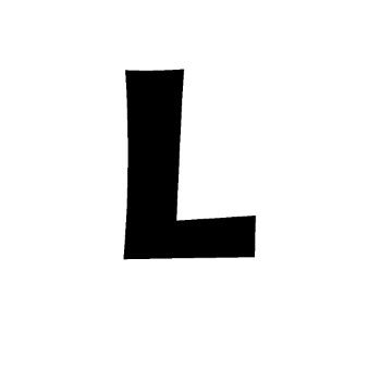 Letra l 10 cm tipografia floraless-ML1344