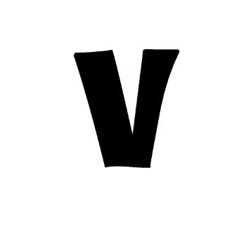 Letra v 10 cm tipografia floraless-ML1355