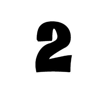 Numero 2 10 cm tipografia floraless-ML1361