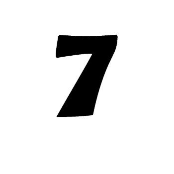 Numero 7 10 cm tipografia floraless-ML1366