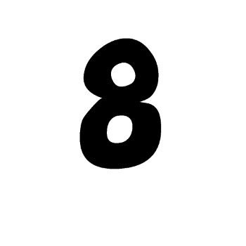 Numero 8 10 cm tipografia floraless-ML1367