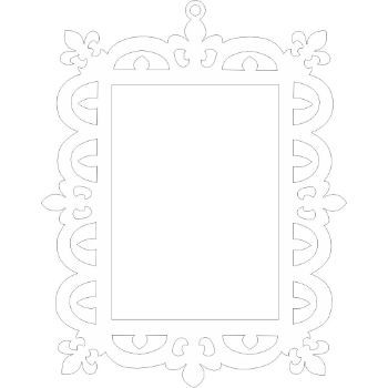 Marco 2 blanco mediano 18 x 23 cms.-ML1403