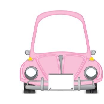 Vocho grande pintado rosa 115 cms x 118 cms-ML1509