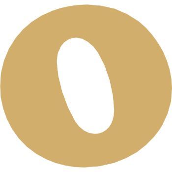 Letra o cooper mini 2 cms-ML1652