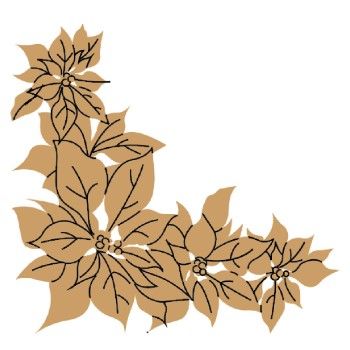 Esquinero nochebuena 9x9.46 cm-ML1753