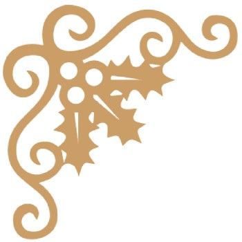 Esquinero muerdago 9x9 cm-ML1759