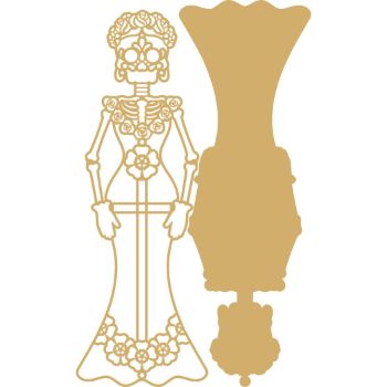 Vitral catrina vestido-ML1867