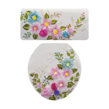 Molde no.741 juego de bano flores con liston                -MO0739