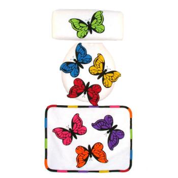 Molde no.749 juego de bano mariposas                        -MO0747