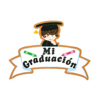 Molde no.1446 nina con crayolas mi graduacion               -MO1141