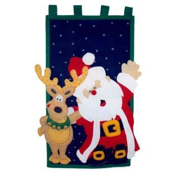 Molde n-21 estandarte santa con reno                        -MO1470