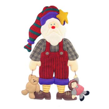 Molde n-170 santa con muneca y oso en las manos             -MO1616