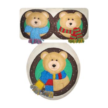 Molde n-572 juego de bano osos navidenos                    -MO2088