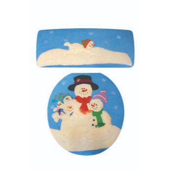 Molde n-587 juego de bano muã‘ecos de nieve y copos         -MO2109