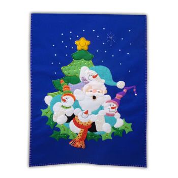 Molde n-641 camino de mesa santa con muã‘ecos de nieve      -MO2207