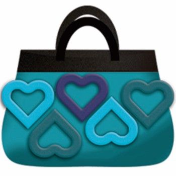 Molde # 1873 bolso corazones                                -MO2263