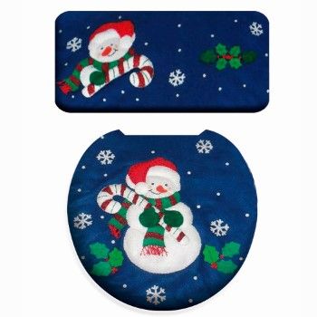 Molde n-677 juego de baã‘o muã‘eco de nieve con baston      -MO2306