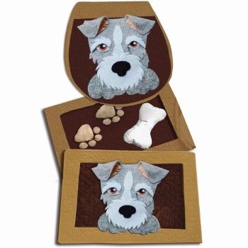 Molde # 1931 juego de baã‘o schnauzer                       -MO2310