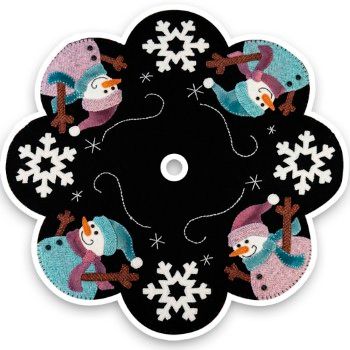 Molde n-703 pies de arbol muã‘eco de nieve y copos          -MO2340