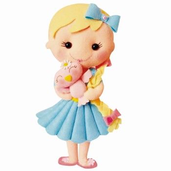 Molde no. 1963 niã‘a con ave                                -MO2355