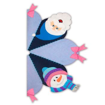 Molde n-612 carpeta santa con muneco de nieve               -MO4022