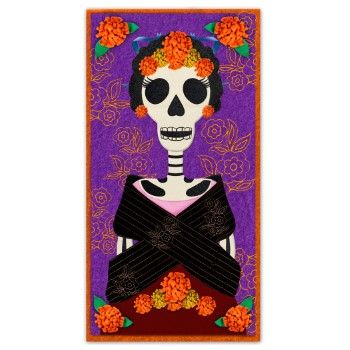 Molde w-1942 camino de mesa dia de muertos                  -MW2116