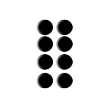 Ojo boton plano no.18  1 .2 cm-OB0001