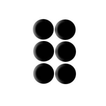 Ojo boton plano no.22  1.4 cm-OB0002