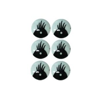 Ojo mica 155 blanco  1.5 cm-OI0011