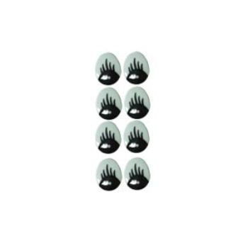 Ojo mica 200 blanco  1.3 cm-OI0016