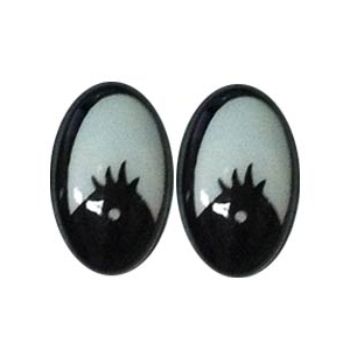 Ojo mica 222  negro  4.3 cm-OI0017