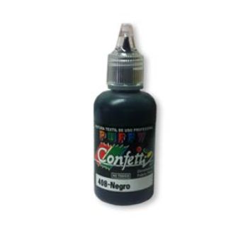 Pintura confetti dimensional 408 negro puffy 30 ml.-PI0780