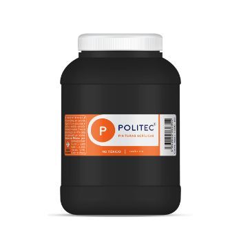 Politec  302 negro intenso 1 lt pintura acrilica-PI3146